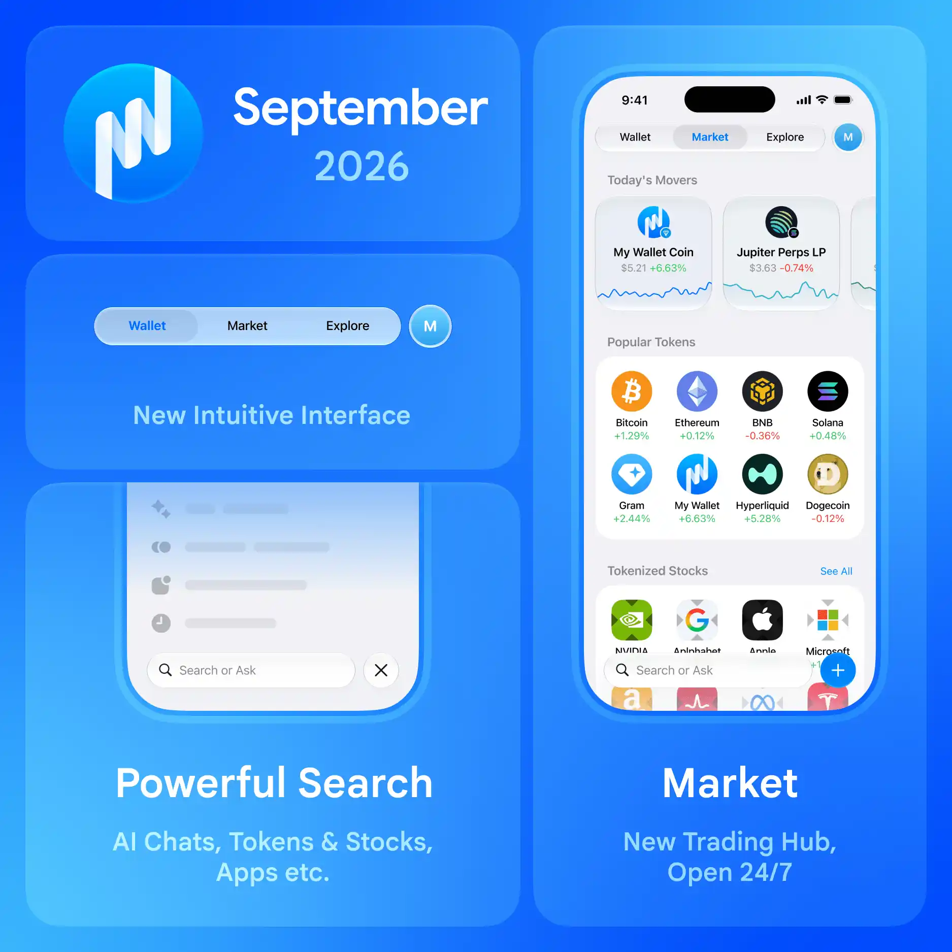 New Intuitive Interface, Market & Powerful Search